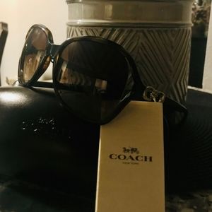 Sunglasses Glasses Coach Kissing C black and brown
